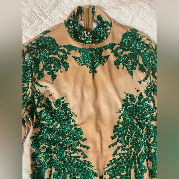 COPY - Bedazzled statement green poison ivy costume Bodycon - Picture 3 of 10